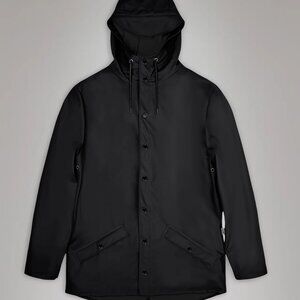 Rains Black Rain Jacket Size Medium